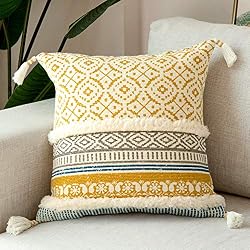 boho stripe print pillow