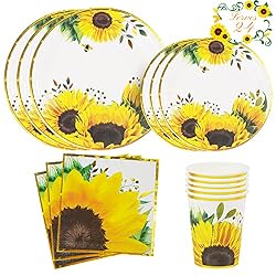 sunflower party plates