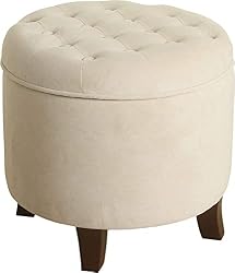 round tufted storage ottoman