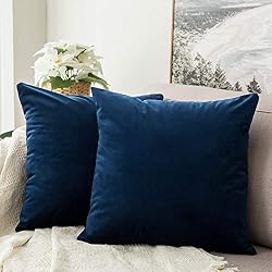 dark blue velvet pillow