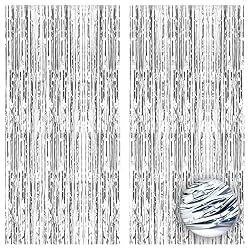 silver tinsel curtain