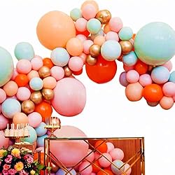 coral balloon garland