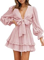 pink ruffled dress