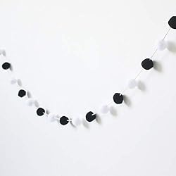 pom pom garland black and white