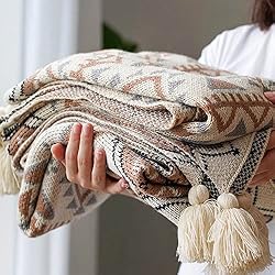 boho throw blanket for bed