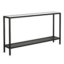 narrow metal entry table