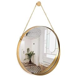round mirror with chain