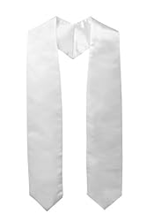 white graduation sash