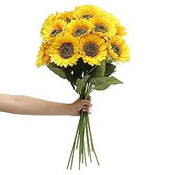 fake sunflowers