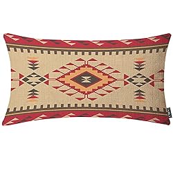 boho print throw pillow
