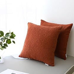 burnt orange throw pillow