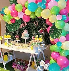 tropical balloon garland
