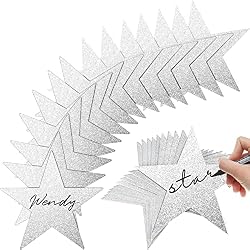 silver glitter stars