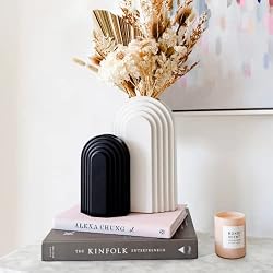 black white vase