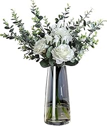 black glass vase