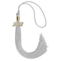 silver grad cap tassel