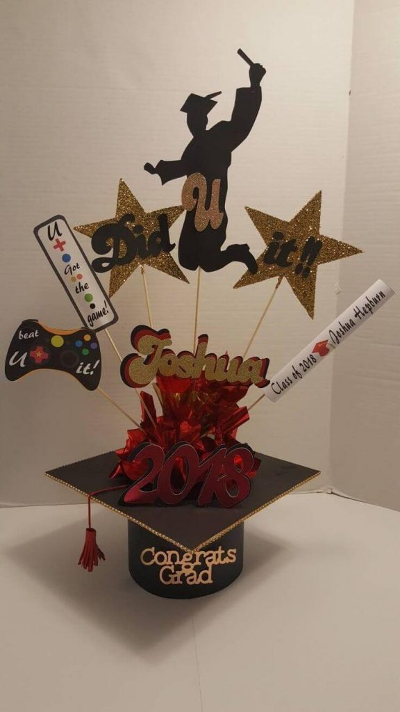diy graduation centerpieces for guys