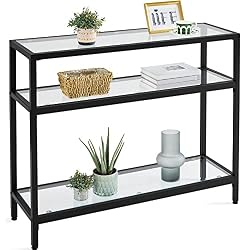 metal console with shelves
