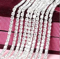 silver rhinestone string