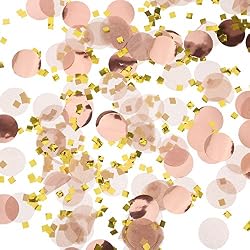 rose gold confetti