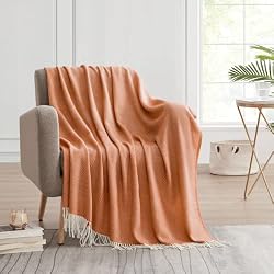orange throw blanket