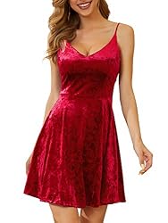 red velvet dress