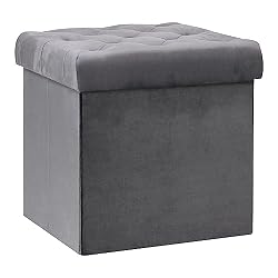 square velvet ottoman
