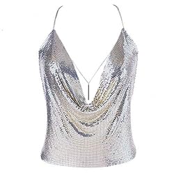 silver plunge top