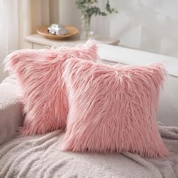 fluffy pink pillow