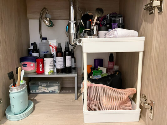 small bathroom sink organizer