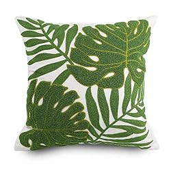 green leaf throw pillows