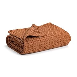 camel waffle blanket
