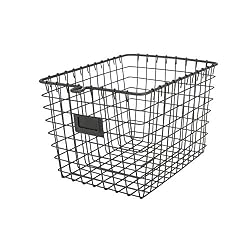 black metal basket