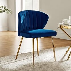 blue velvet chair