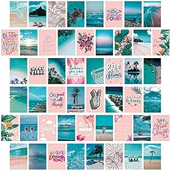 pink and blue wall collage kit