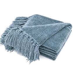 blue throw