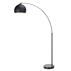 black curved lamp
