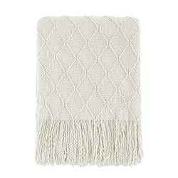 knitted neutral throw
