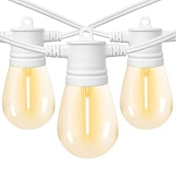 white industrial string lights