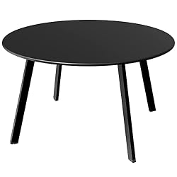 round low black coffee table