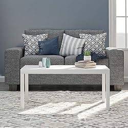 simple white coffee table