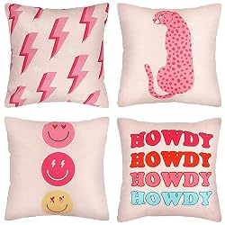 preppy pink pillows