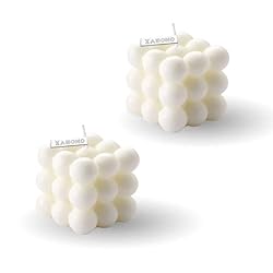 white bubble candles