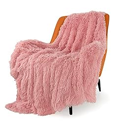 pink fuzzy throw