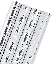 silver christmas wrapping paper