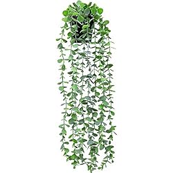 hanging faux bathroom plant