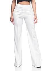 white wide legged pants