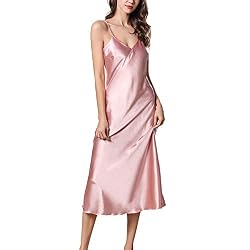 pink satin night gown