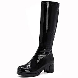 white patent boots