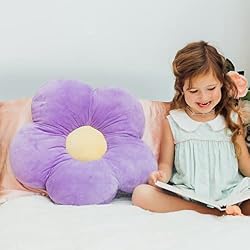 purple flower pillow